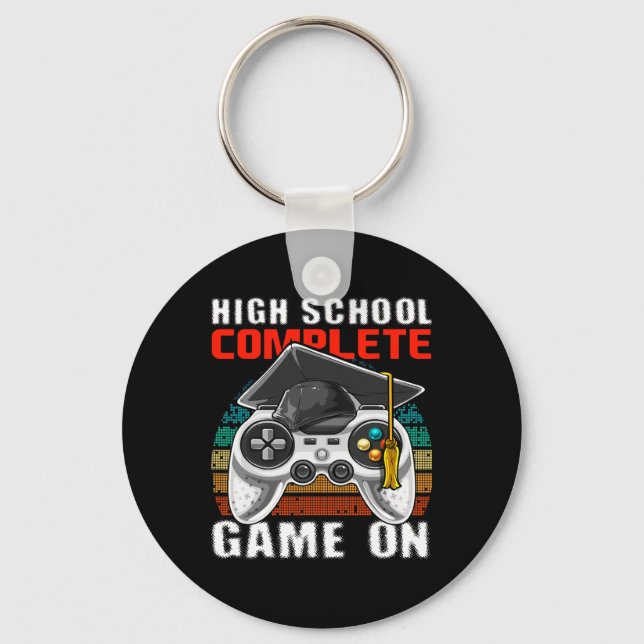 High School Complete Video Game Senior Graduation  Key Ring (Front)
