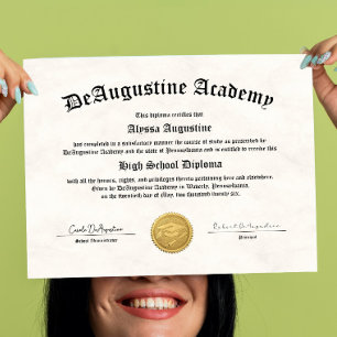 High School Diploma for Homeschool Poster