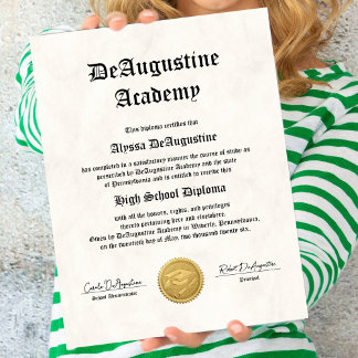 High School Diploma for Homeschool Poster