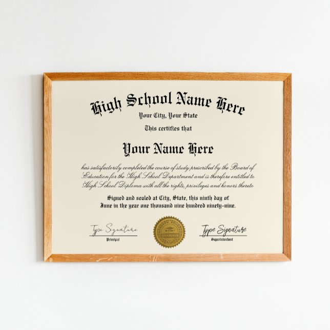 High School Diploma, homeschool, General Equivalen Poster (Creator Uploaded)