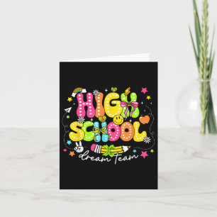 High School Dream Team First Day Of School Retro G Card