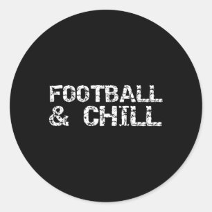 High School Football Player Gift For Men Football Classic Round Sticker