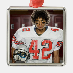 High School football player Metal Tree Decoration