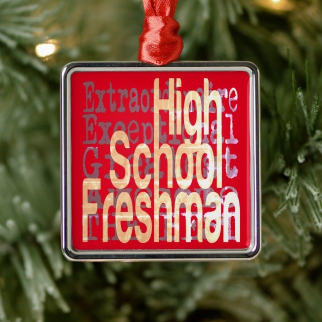 High School Freshman Extraordinaire Metal Ornament (Tree)