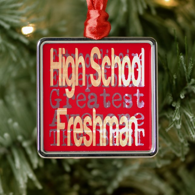 High School Freshman Extraordinaire Metal Ornament (Tree)