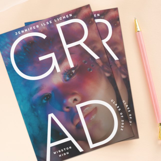 HIGH SCHOOL GRAD | White Bold Photo text Announcement (Creator Uploaded)