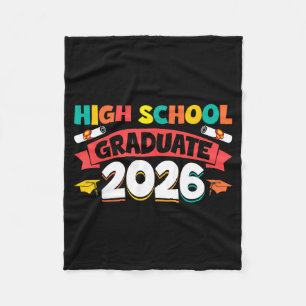 High school graduate 2026 kids boys girlsHigh scho Fleece Blanket