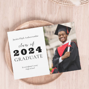 High School Graduate Classic Modern Graduation Announcement