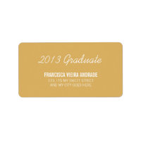High School Graduation 2013 Graduate Gold White