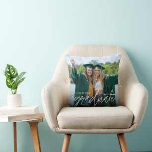 High School Graduation 2 Photo Graduate Keepsake Cushion