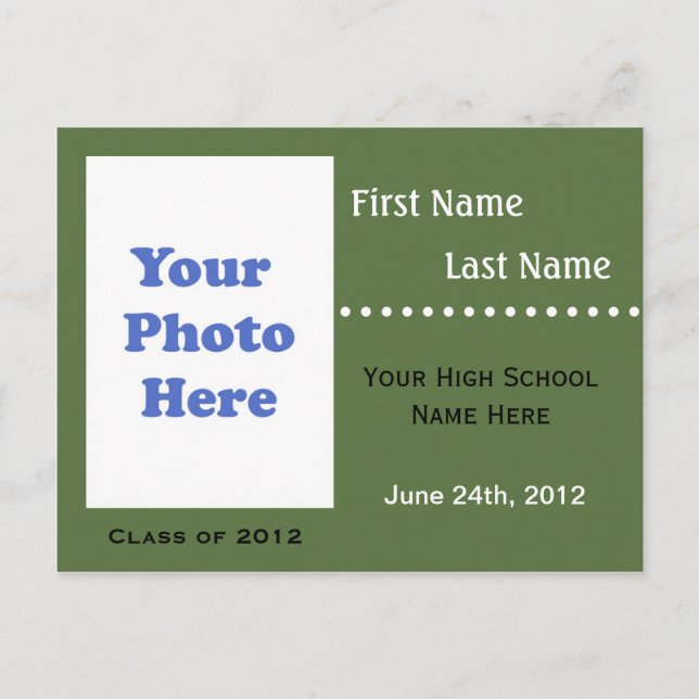 High school graduation announcement / invitation (Front)