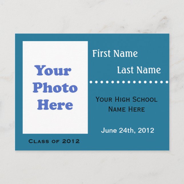 High school graduation announcement / invitation (Front)
