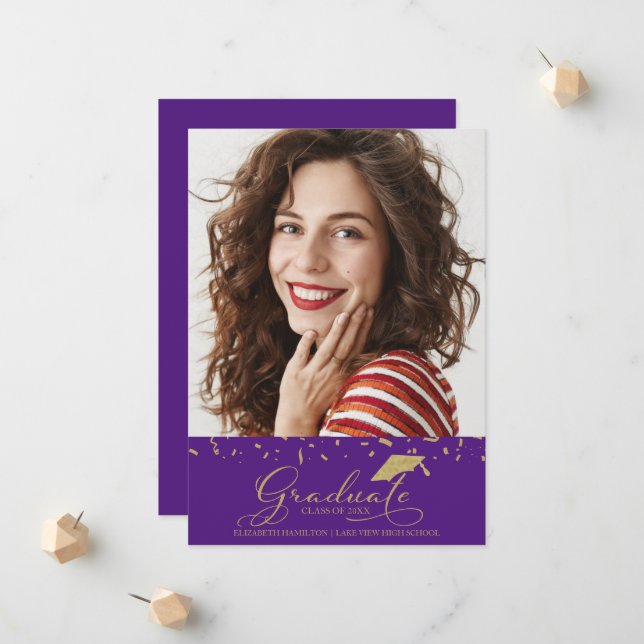 High School Graduation Announcement Photo (Front/Back In Situ)