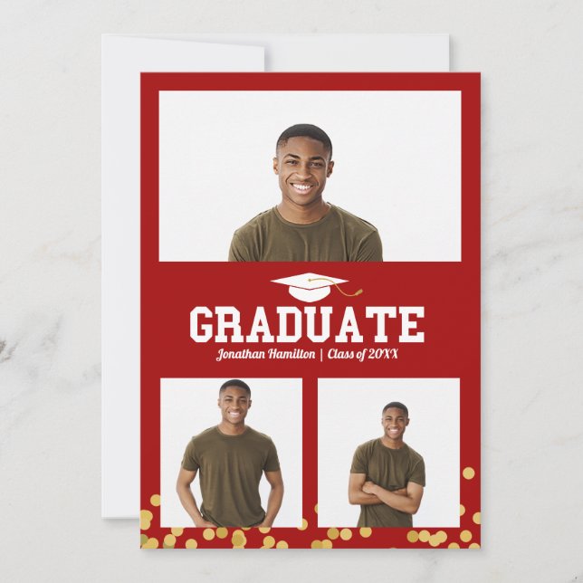 High School Graduation Announcement Photo Cards (Front)