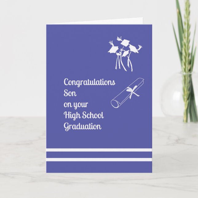 High School Graduation Card for Son (Front)