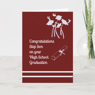High School Graduation Card for Step Son