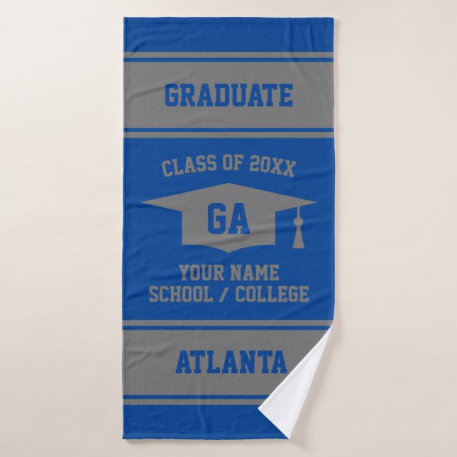 High School Graduation Class of 2021 senior gift Bath Towel (Bath Towel)