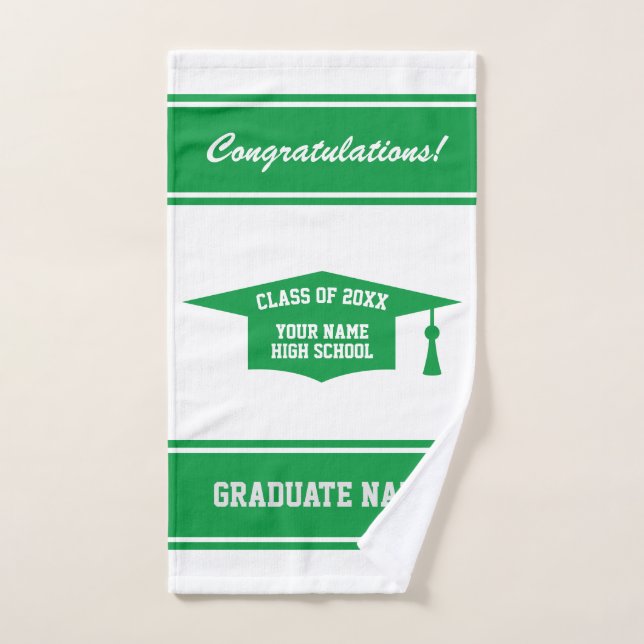 High School Graduation Class of 20XX tassel cap Hand Towel (Hand Towel)