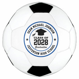 High School Graduation Class Of College Grad Soccer Ball