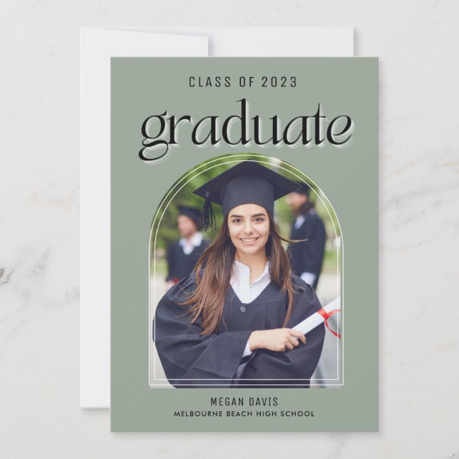 High School Graduation Digital Party  Invitation (Front)