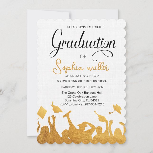 high School Graduation, Graduation Party Invitation (Front)