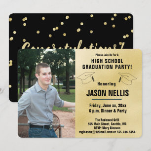 High School Graduation Party - Photo Invitation