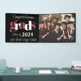 High School Graduation Photo Party Banner