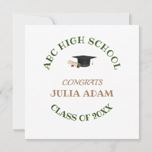 High School Graduation Senior celebration Script Invitation