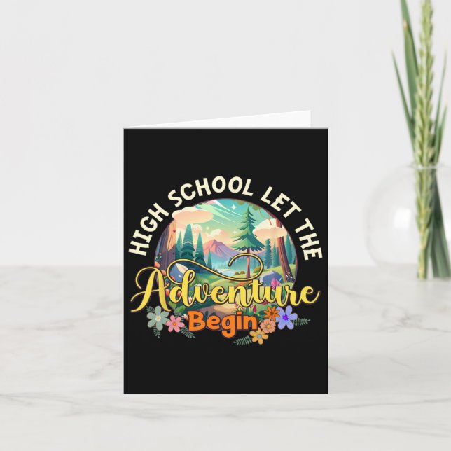 High School Let The Adventure Begin Back To School Card (Front)