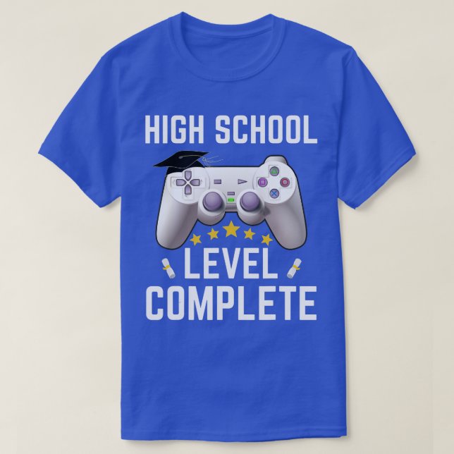 High School Level Complete Class Of 2022 Graduatio T-Shirt (Design Front)