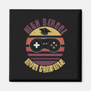 High School Level Complete Funny Graduation Gamer Magnet