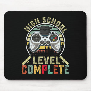 High School Level Complete Gamer School Graduation Mouse Pad