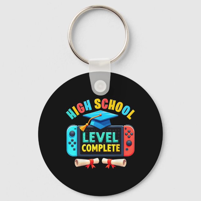 High School Level Complete Graduation Cl 2025 Game Key Ring (Front)