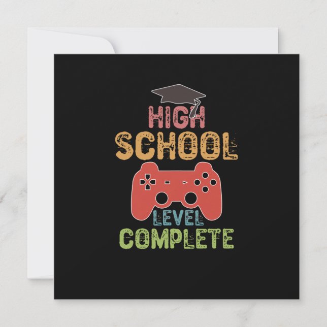 High School Level Complete - Graduation Invitation (Front)