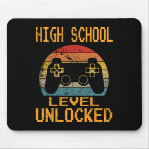 High School Level Unlocked Video Gamer Byck To Sch Mouse Pad