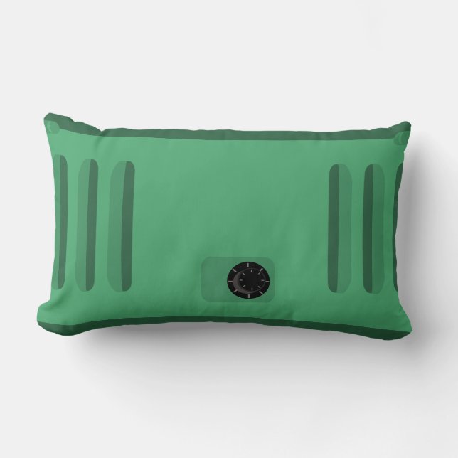 High School Locker Fun Green Happy Design  Lumbar Cushion (Front)