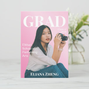 High School Magazine Style Graduation Announcement