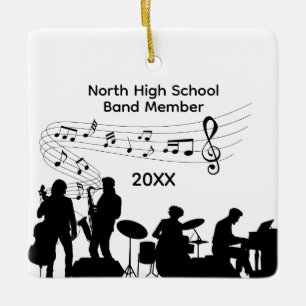 High School Music Band Member  Ceramic Ornament