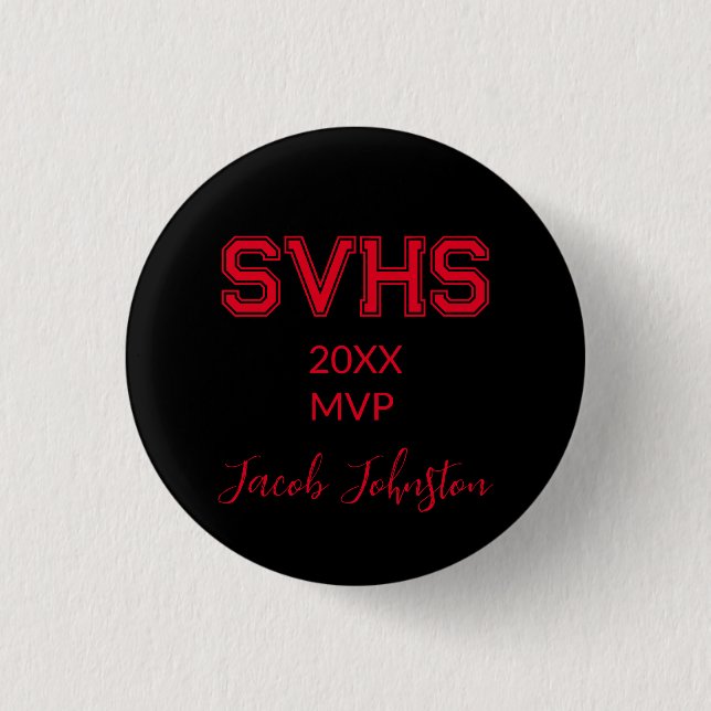 High School MVP Button Pin (Front)