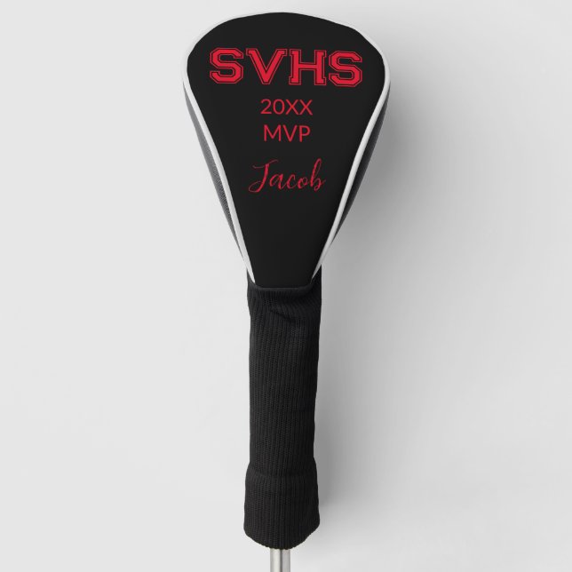 High School MVP Driver Golf Head Cover (Front)