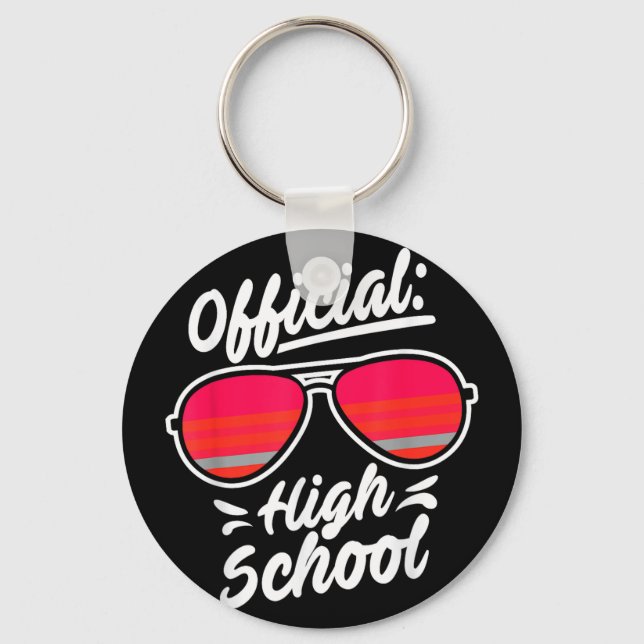 High school nerd student graduation High school ne Key Ring (Front)