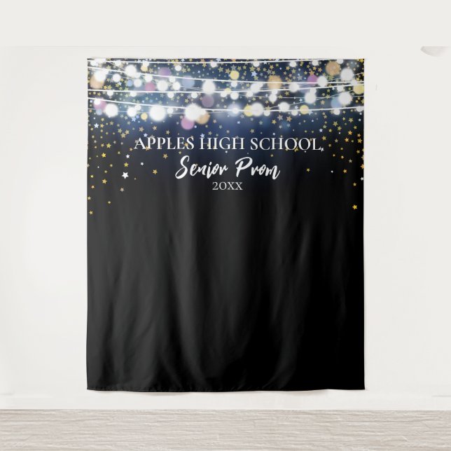 High School Prom Backdrop starry night galaxy  Tapestry (Front)
