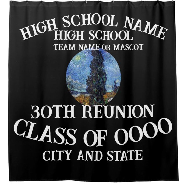 High School Reunion 2024 Birthday Vacation Shower Curtain (Front)