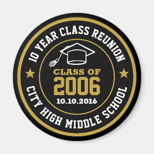High School Reunion Class Of Graduation Year Magnet