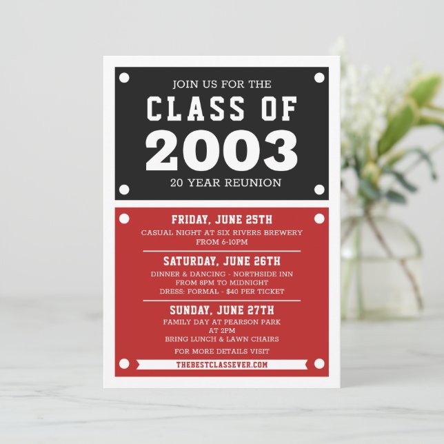 High School Reunion Invitation | Reunion  (Standing Front)