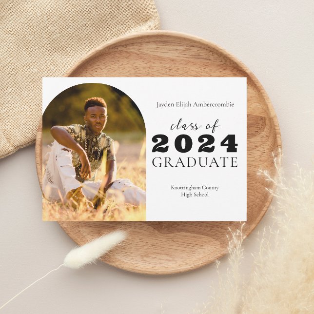 High School Senior Arch One-Photo Graduation Announcement (High School Senior Arch One-Photo Graduation Announcement)