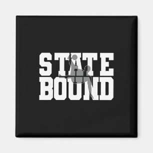 High School Soccer State Bound Graphic Art Design Magnet