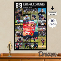 High School Sports Senior 19 Photo Collage Grad