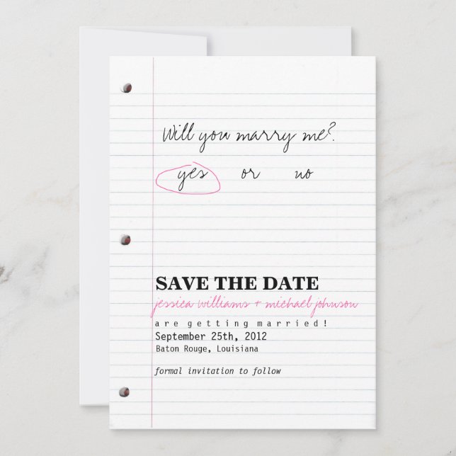 High School Sweethearts Save the Date (Front)
