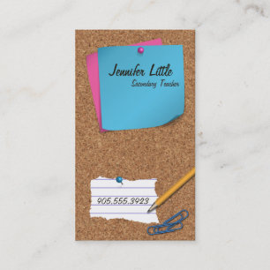 High School Teacher Business Card - Post It Note